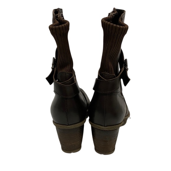 Aquatalia Brown Two-Tone Mid-Calf Boots - Picture 2 of 6